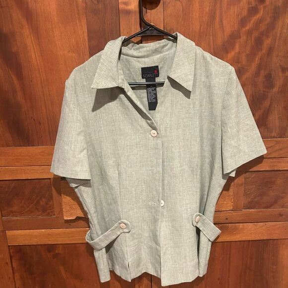 Scarlett vintage blouse short sleeve size 14 - Picture 1 of 7